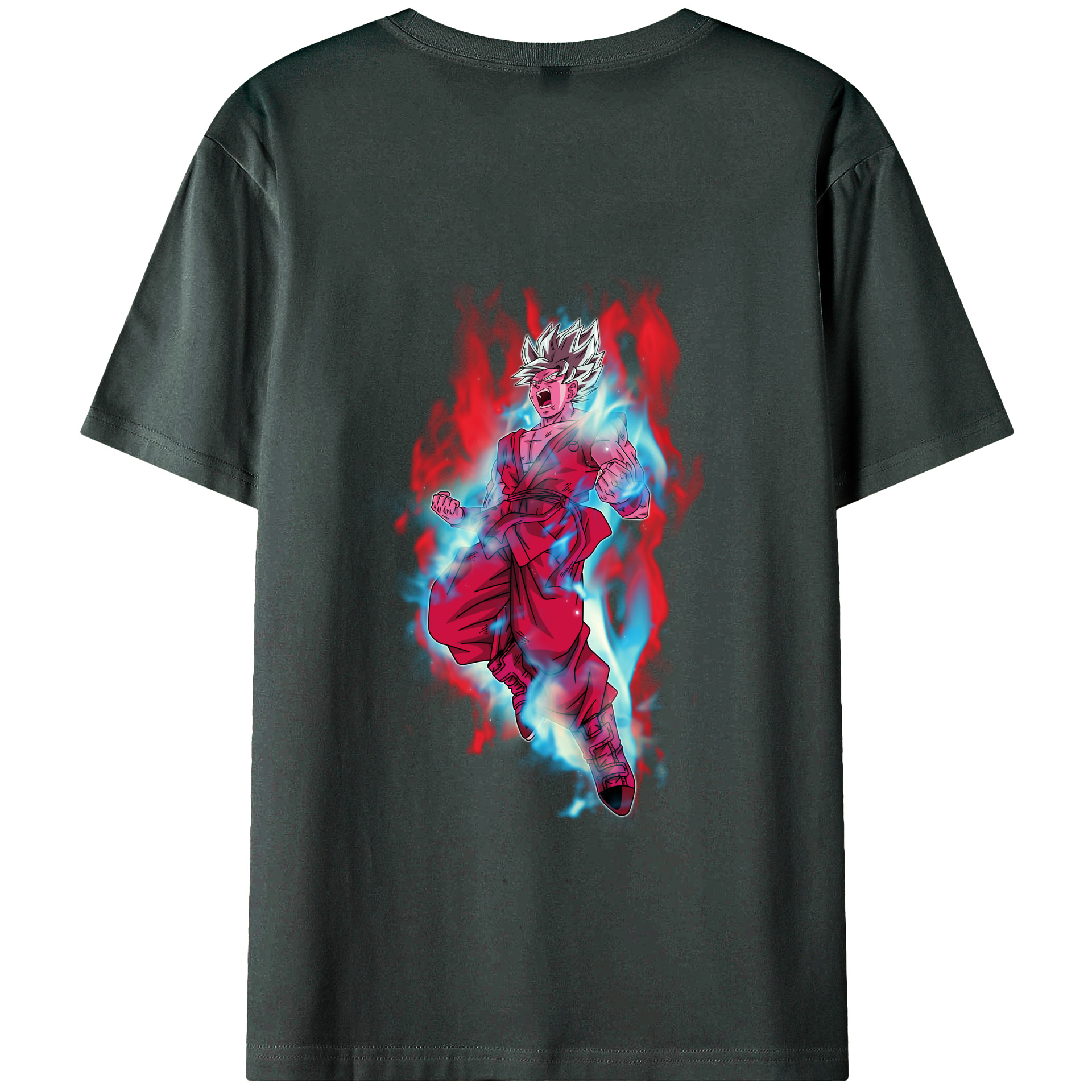 （画像用） ドラゴンボール 孫悟空（そん ごくう）Son Goku カカロット DRAGON BALL Kakarotto 綿100％ メンズ半袖Tシャツ（バックプリント） 通気性